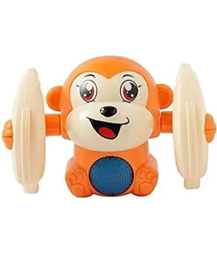 Dancing Banana Monkey Toy – Voice-Controlled, Spinning, Rolling, Musical Fun for Kids & Adults – Tumble Monkey with Clap Activation – Battery